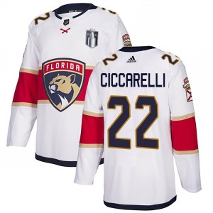 Men's Florida Panthers Dino Ciccarelli Adidas Authentic Away 2023 Stanley Cup Final Jersey - White