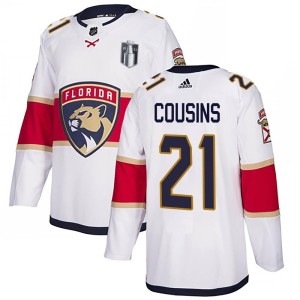 Men's Florida Panthers Nick Cousins Adidas Authentic Away 2023 Stanley Cup Final Jersey - White