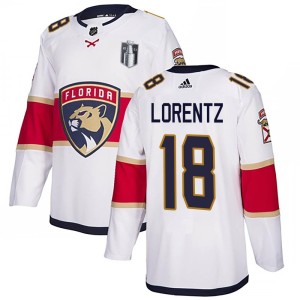 Men's Florida Panthers Steven Lorentz Adidas Authentic Away 2023 Stanley Cup Final Jersey - White