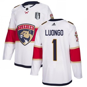 Men's Florida Panthers Roberto Luongo Adidas Authentic Away 2023 Stanley Cup Final Jersey - White