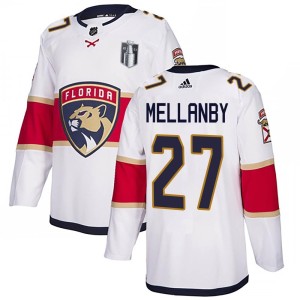 Men's Florida Panthers Scott Mellanby Adidas Authentic Away 2023 Stanley Cup Final Jersey - White