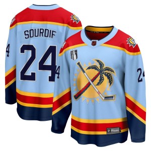 Youth Florida Panthers Justin Sourdif Fanatics Branded Breakaway Special Edition 2.0 2023 Stanley Cup Final Jersey - Light Blue