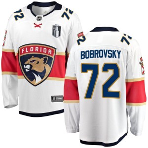 Men's Florida Panthers Sergei Bobrovsky Fanatics Branded Breakaway Away 2023 Stanley Cup Final Jersey - White