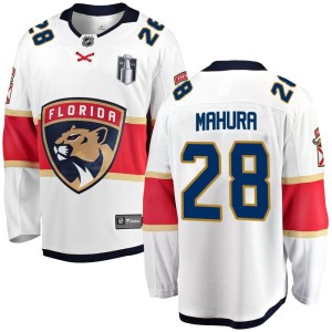 Men's Florida Panthers Josh Mahura Fanatics Branded Breakaway Away 2023 Stanley Cup Final Jersey - White