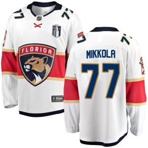 Men's Florida Panthers Niko Mikkola Fanatics Branded Breakaway Away 2023 Stanley Cup Final Jersey - White