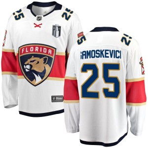 Men's Florida Panthers Mackie Samoskevich Fanatics Branded Breakaway Away 2023 Stanley Cup Final Jersey - White