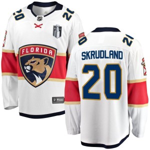 Men's Florida Panthers Brian Skrudland Fanatics Branded Breakaway Away 2023 Stanley Cup Final Jersey - White