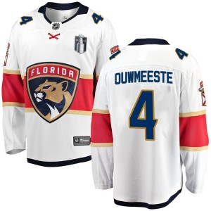 Youth Florida Panthers Jay Bouwmeester Fanatics Branded Breakaway Away 2023 Stanley Cup Final Jersey - White