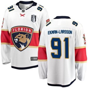 Youth Florida Panthers Oliver Ekman-Larsson Fanatics Branded Breakaway Away 2023 Stanley Cup Final Jersey - White