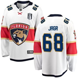 Youth Florida Panthers Jaromir Jagr Fanatics Branded Breakaway Away 2023 Stanley Cup Final Jersey - White
