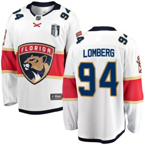 Youth Florida Panthers Ryan Lomberg Fanatics Branded Breakaway Away 2023 Stanley Cup Final Jersey - White