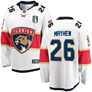 Youth Florida Panthers Gerry Mayhew Fanatics Branded Breakaway Away 2023 Stanley Cup Final Jersey - White