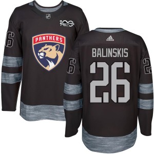 Youth Florida Panthers Uvis Balinskis Authentic 1917-2017 100th Anniversary Jersey - Black
