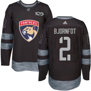Youth Florida Panthers Tobias Bjornfot Authentic 1917-2017 100th Anniversary Jersey - Black