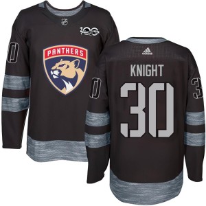Youth Florida Panthers Spencer Knight Authentic 1917-2017 100th Anniversary Jersey - Black