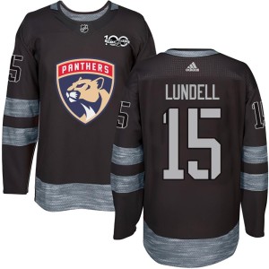 Youth Florida Panthers Anton Lundell Authentic 1917-2017 100th Anniversary Jersey - Black