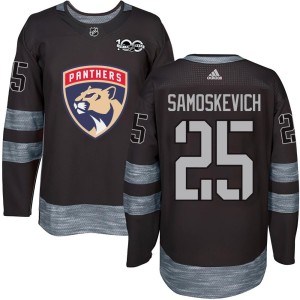Youth Florida Panthers Mackie Samoskevich Authentic 1917-2017 100th Anniversary Jersey - Black