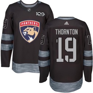 Youth Florida Panthers Joe Thornton Authentic 1917-2017 100th Anniversary Jersey - Black