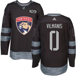 Youth Florida Panthers Sandis Vilmanis Authentic 1917-2017 100th Anniversary Jersey - Black