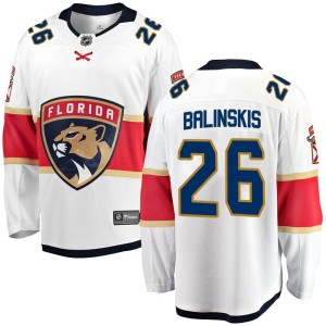 Men's Florida Panthers Uvis Balinskis Fanatics Branded Breakaway Away Jersey - White