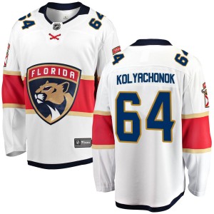 Men's Florida Panthers Vladislav Kolyachonok Fanatics Branded Breakaway Away Jersey - White