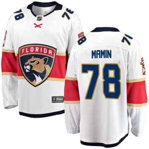 Men's Florida Panthers Maxim Mamin Fanatics Branded Breakaway Away Jersey - White