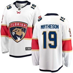 Men's Florida Panthers Michael Matheson Fanatics Branded Breakaway Away Jersey - White