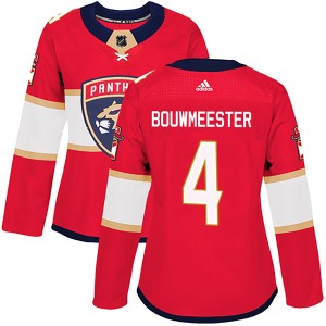 Women's Florida Panthers Jay Bouwmeester Adidas Authentic Home Jersey - Red