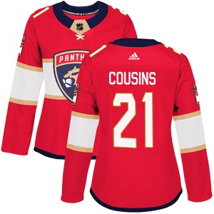 Women's Florida Panthers Nick Cousins Adidas Authentic Home Jersey - Red