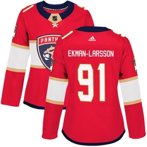 Women's Florida Panthers Oliver Ekman-Larsson Adidas Authentic Home Jersey - Red