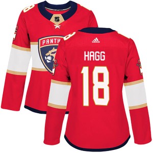 Women's Florida Panthers Robert Hagg Adidas Authentic Home Jersey - Red