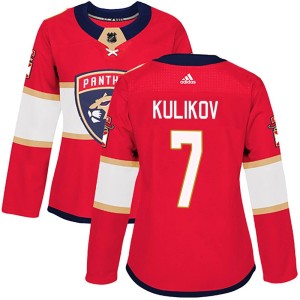 Women's Florida Panthers Dmitry Kulikov Adidas Authentic Home Jersey - Red