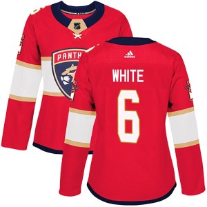 Women's Florida Panthers Colin White Adidas Authentic Red Home Jersey - White