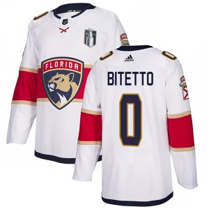 Youth Florida Panthers Anthony Bitetto Adidas Authentic Away 2023 Stanley Cup Final Jersey - White