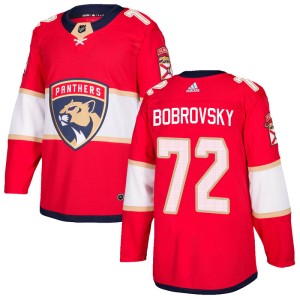 Men's Florida Panthers Sergei Bobrovsky Adidas Authentic Home Jersey - Red