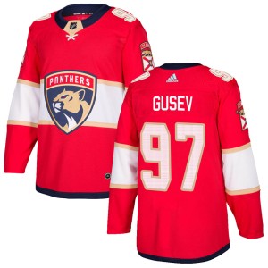 Men's Florida Panthers Nikita Gusev Adidas Authentic Home Jersey - Red