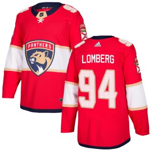 Men's Florida Panthers Ryan Lomberg Adidas Authentic Home Jersey - Red