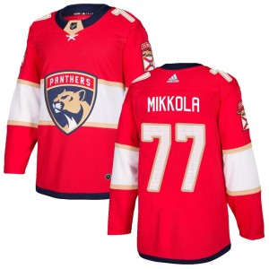 Men's Florida Panthers Niko Mikkola Adidas Authentic Home Jersey - Red