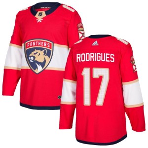 Men's Florida Panthers Evan Rodrigues Adidas Authentic Home Jersey - Red