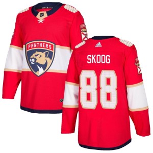 Men's Florida Panthers Wilmer Skoog Adidas Authentic Home Jersey - Red