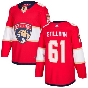 Men's Florida Panthers Riley Stillman Adidas Authentic Home Jersey - Red