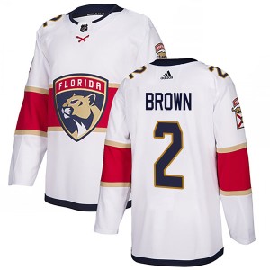 Men's Florida Panthers Josh Brown Adidas Authentic Away Jersey - White