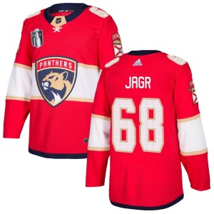 Men's Florida Panthers Jaromir Jagr Adidas Authentic Home 2023 Stanley Cup Final Jersey - Red