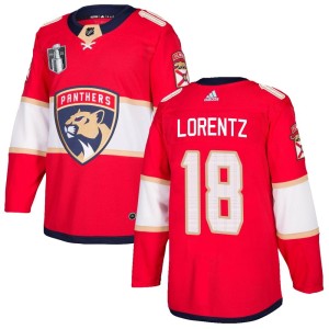 Men's Florida Panthers Steven Lorentz Adidas Authentic Home 2023 Stanley Cup Final Jersey - Red