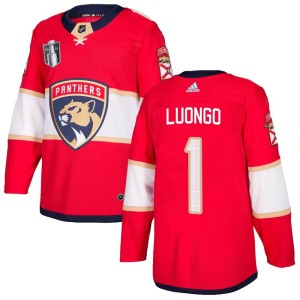 Men's Florida Panthers Roberto Luongo Adidas Authentic Home 2023 Stanley Cup Final Jersey - Red