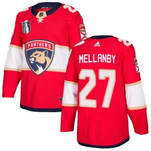 Men's Florida Panthers Scott Mellanby Adidas Authentic Home 2023 Stanley Cup Final Jersey - Red