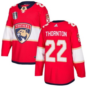 Men's Florida Panthers Shawn Thornton Adidas Authentic Home 2023 Stanley Cup Final Jersey - Red
