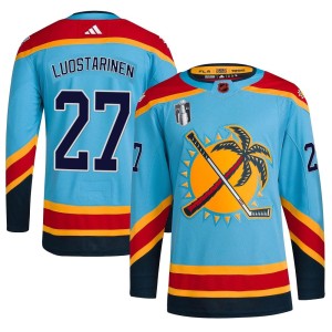 Youth Florida Panthers Eetu Luostarinen Adidas Authentic Reverse Retro 2.0 2023 Stanley Cup Final Jersey - Light Blue