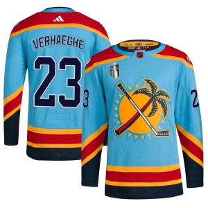 Youth Florida Panthers Carter Verhaeghe Adidas Authentic Reverse Retro 2.0 2023 Stanley Cup Final Jersey - Light Blue