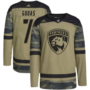 Men's Florida Panthers Radko Gudas Adidas Authentic Military Appreciation Practice Jersey - Camo